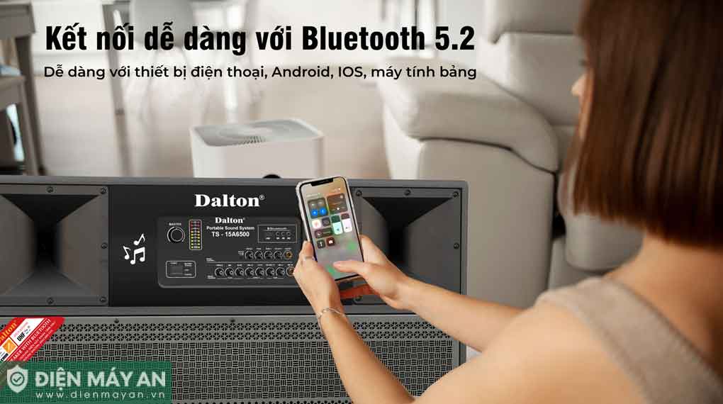 Loa kéo bình Dalton TS-15A5500 Bass đôi 40 cm 1600W